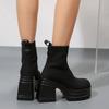 Ladies Shoes 2024 High Quality Slip-on Women's Boots Fashion Round Toe Modern Boots Women Hot Sale Plus Size Solid Ankle Boots