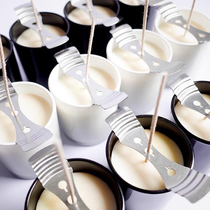 10/20 Stück Metall Kerzendocht Halter Zentrierhilfe DIY Kerzenherstellungsset Schmelzkern Hilfswerkzeug Dochtfixierer Befestigungsclip