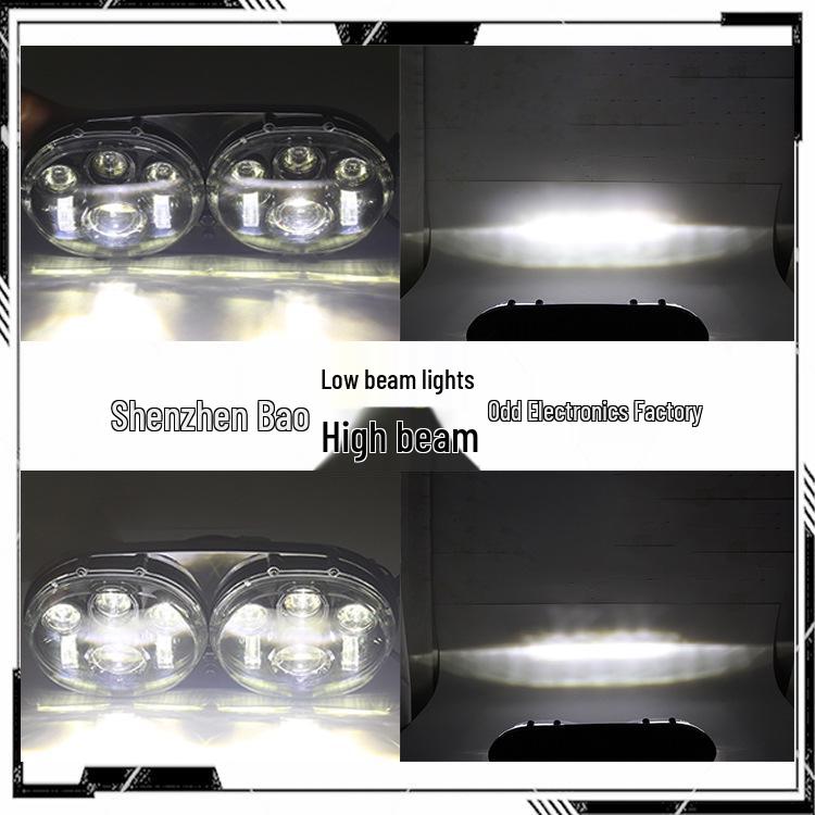 Harley Road Glide 5.75" 90W LED Dual Headlight for Non-destructive Modification