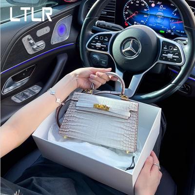 Guangzhou Women's Bag Niche Crocodile Pattern Kelly Bag New Trendy High-end Handbag Crossbody Bag Simple
