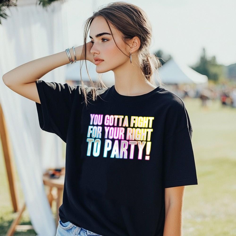 

Футболка Fight For Your Right To Party с фанковым принтом, маскарадный костюм для выходных, рэп 90-х 2XL