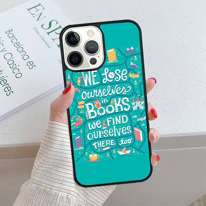 Read Books Library Bookshelf Quotes Phone Case For iPhone 17 Air 15 16 16e 14 13 12 11 Pro Max Coque For Apple PLUS Fundas
