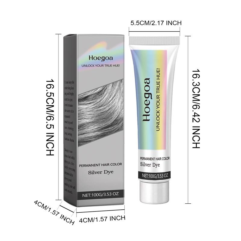 Gray Color Hair Dye Cream Smoky Gray Punk Style Light Color Silver Hair Permanent Professional Hair Colors Dye Wax For Women Men