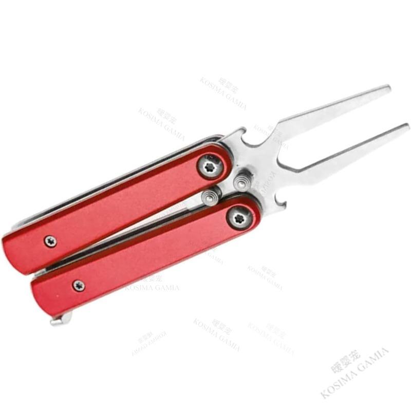 Golf Foldable Divot Repair Tool Golf Green Divot Tool, Pitch Groove Cleaner, Putting Green Fork Golf Accessories Training Tool