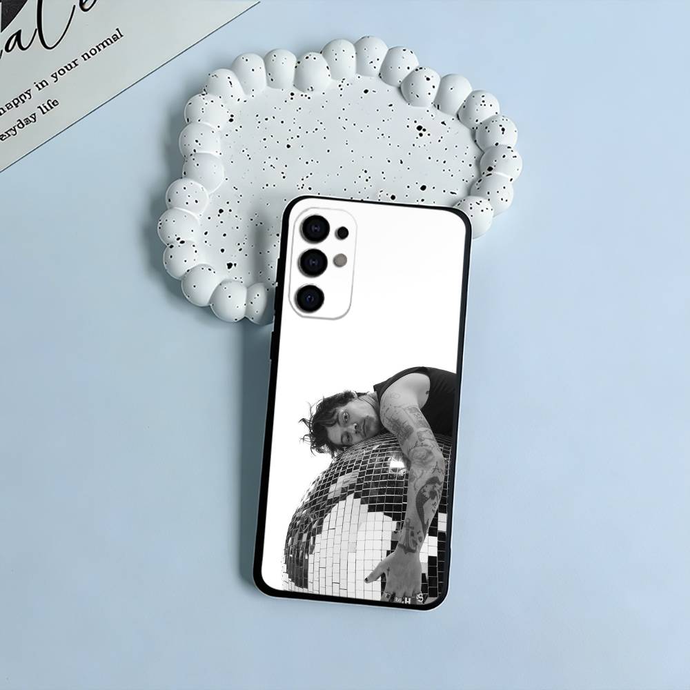 H-Harry Music Styles Black Soft Silicone Phone Case for Samsung S25, S24, S21, S22, S23, S30, Ultra, S20, Plus, FE, Lite