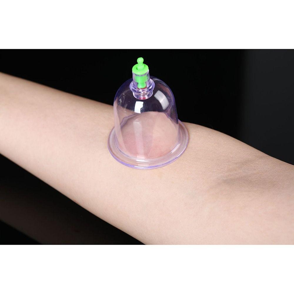 8Pcs/Set Anti-cellulite Vacuum Cupping Cans Dry Wet Type Non-Glass Massage Cupping Device 6 Cups Body Therapy