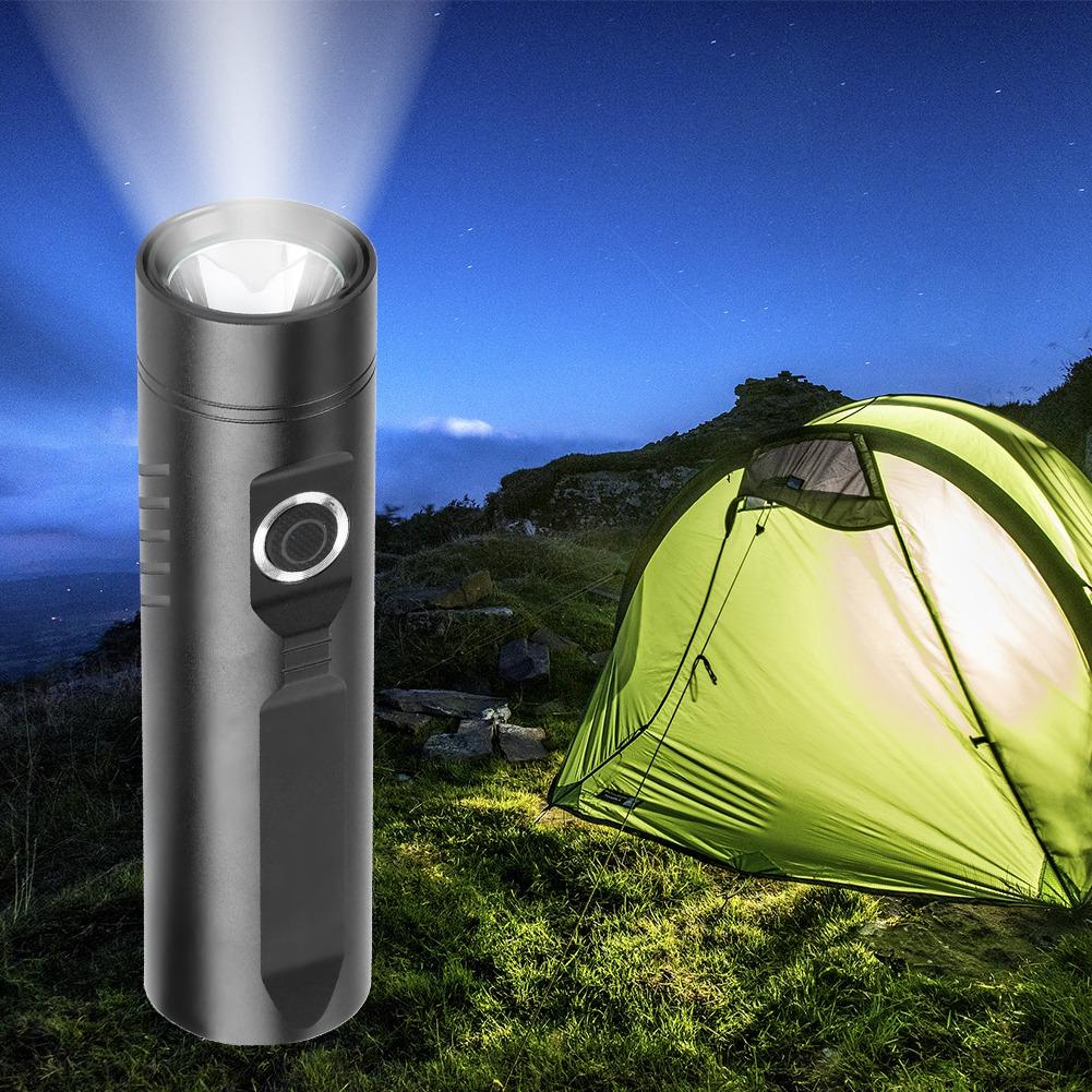 

LED Mini Flashlight Waterproof Camping Light Strong Light Torch USB Rechargeablefor Outdoor