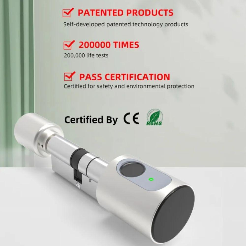 Kompakt Design Elektronisk Låscylinder Typ Bluetooth Dörrlås Dörråtkomstkontroll