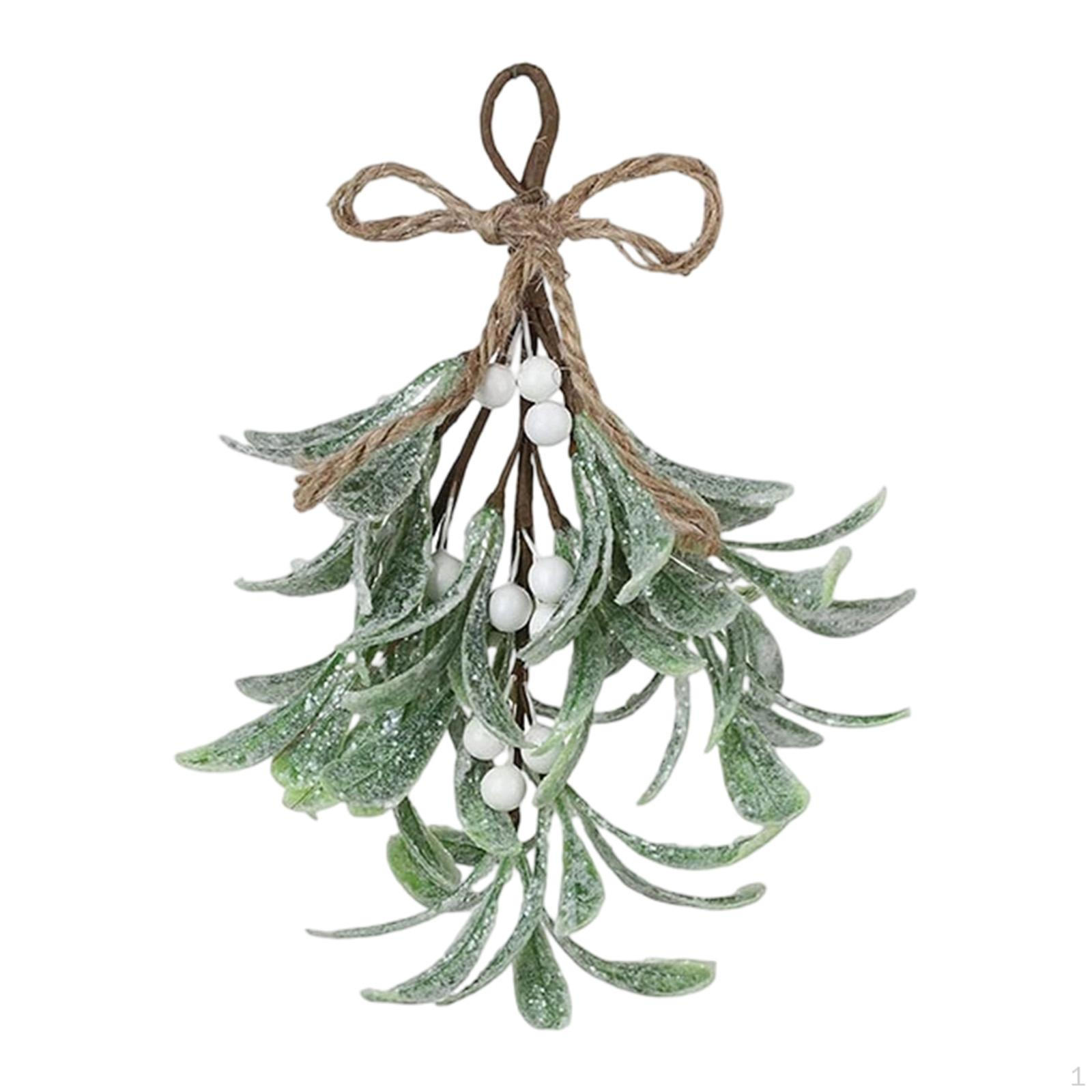

Christmas Mistletoe Decor Artificial Ornament for Home decoration White fruit