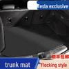 Tesla Trunk Mat for Model 3, Y, X, S - Suede Tail Box Mat Interior Upgrade.