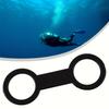10cm Durable Plastic Diving Snorkel Holder Black Double Ring Snorkel Retainer for Adult Water Sports
