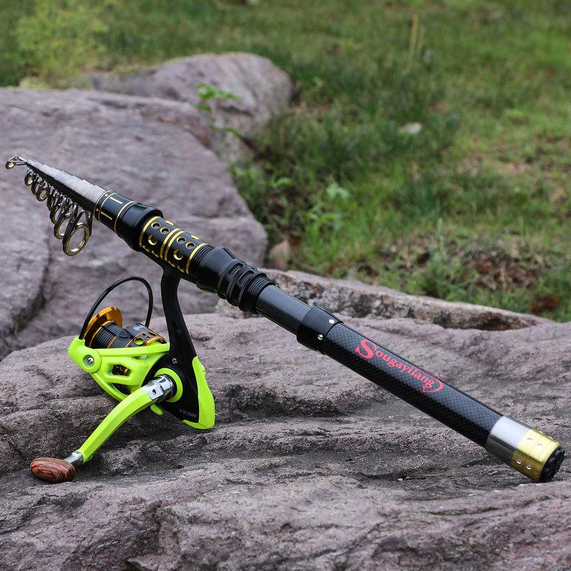 Spinning Fishing Rod Reel Combos 1.5m -3.0m Rod with Aluminum Spool Reel Outdoor Sports Fishing