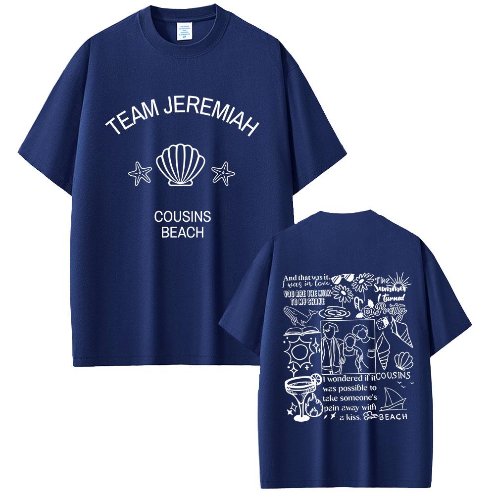 TV Play L'estate in cui sono diventata bella Squadra Jeremiah Cugini Spiaggia Stampa Grafica Maglietta Unisex Donna Casual Cotone Magliette Oversize