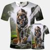 Summer Colorful Tiger 3D Digital Printed Animal T-shirt Men's Women's Short Sleeves Shirt