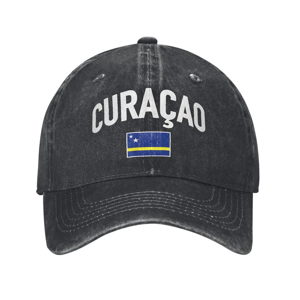 Curacao Football Print Caps For Unisex Cotton Trucker Hat Causal Headwear Baseball Cap Adjustable