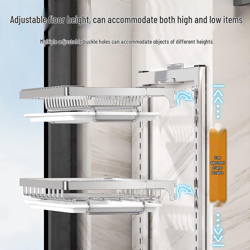 Miflame Nástěnný odkapávač na nádobí z nerezové oceli