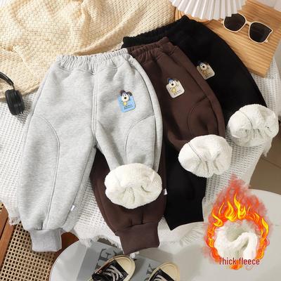 New Fleece-Lined Children's Pants: Cozy Autumn/Winter Sweatpants and Joggers for Boys and Girls