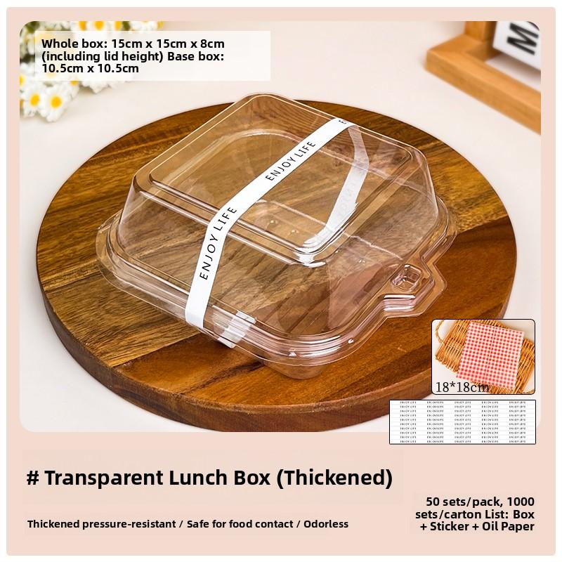 Transparent Tiramisu Packaging Box Cake Dishes Mousse Cutting Sweet Dessert Baking Western Pastries Separation Packing Box