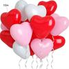 20 Pièces Ballons en Forme de Cœur Rouge Rose Noir Ballon en Latex pour Décoration DIY Saint-Valentin Fiançailles Mariage Fête Anniversaire