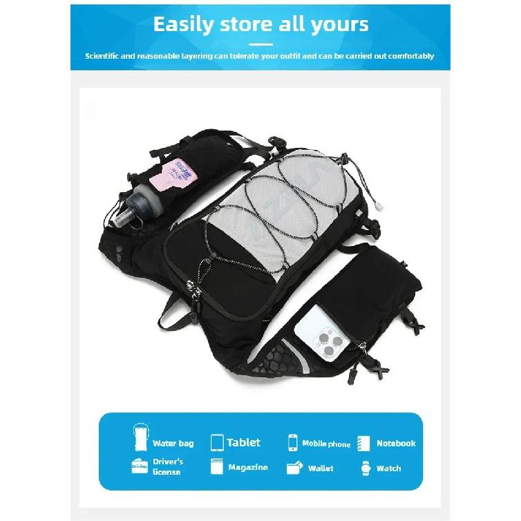 Running Vest for Women Men Lightweight & Adjustable Hydration Backpack for Trail Running Marathon Hiking Cycling Jogging