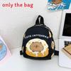 Capybara Cute Drinking Milk Tea Burger Toast Cake Cartoon Pattern Kid Backpack
