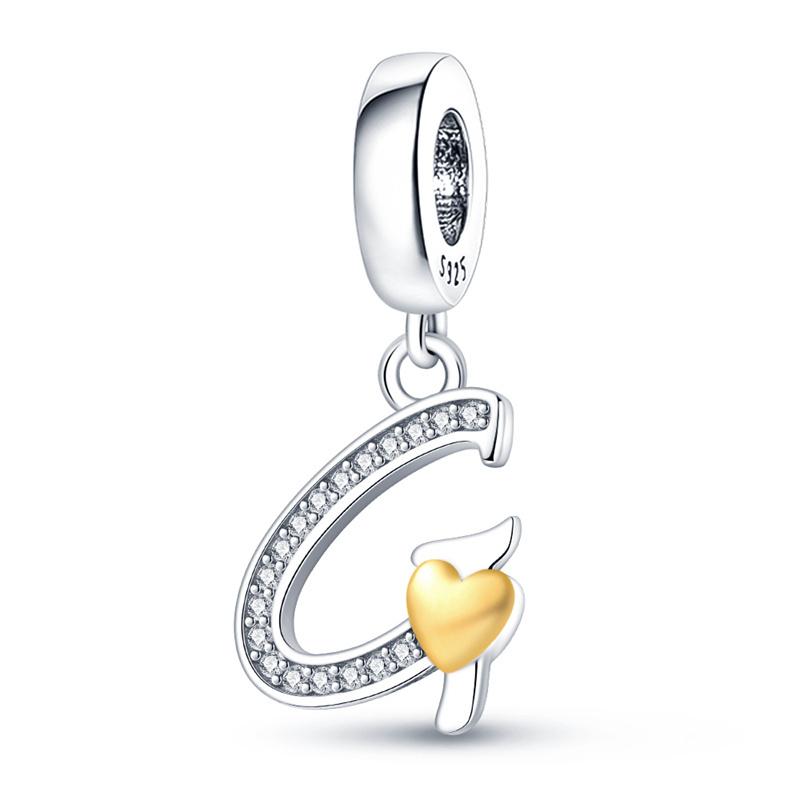 Charms Bead 26 Letters 925 Silver 12 Zodiac Signs Dangle Fit Bangle Bracelet Necklace DIY Jewelry Gifs