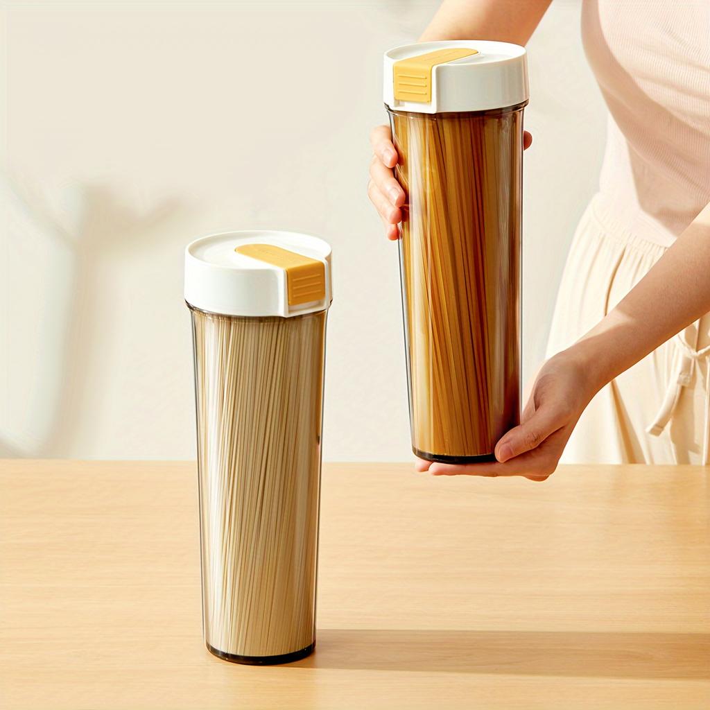 Noodle Food Storage Cup Clear Food Storage Airtight Box With Measuring Cup Spaghetti Rice Bucket Kitchen Organization