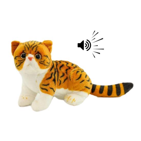 Simulated Kitten Plush Doll Lifelike Stuffed Animal with Air-Purifying Bamboo Charcoal Skin-friendly Cat Plushies Gifts for Girls Boys
