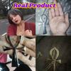 Retro Vintage Necklace Pendant Amulet Talisman Big Ankh Cross Men Women Stainless Steel Egypt Egyptian Key Life Jewelry Gift Hip Hop Rock Goth Gothic
