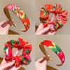 Wide Headband for Halloween Creative Scrunchie Floral Hair Tie Birthday Gifts