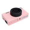 4K Digital Camera for Photography Autofocus 64MP HD Camera with 10 Filters Front Flash 3 Inch Screen Pink
