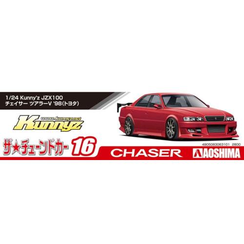 Aoshima Bunka Kyozai 1/24 Scale The Tuned Car Series No. 16 Toyota Kunny'z JZX100 Chaser Tourer V 1998 Plastic Model