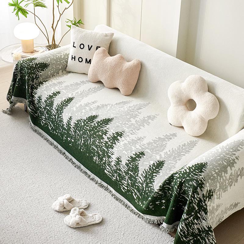 1pc Sofa Cover, Universal Sofa Slipcover For All Seasons, Non-slip Sofa Cover Blanket, Sofa Cushion Protective Cover, Suitable F