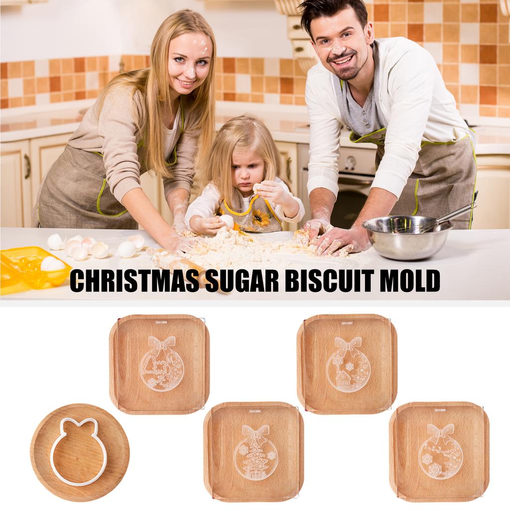Fondant Cookie Cutter Acrylic Mold for Christmas Themed Holiday Treats Easy to Use Dessert Biscuit Baking Mould