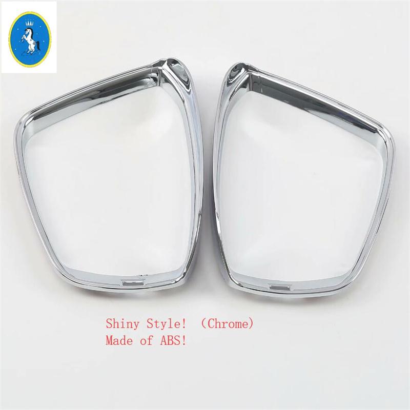 Chrome ABS Auto Rearview Mirror Rain Shade Rainproof Blades Back Mirror Rain Cover Trim For Volkswagen T-Roc T Roc 2018 - 2024