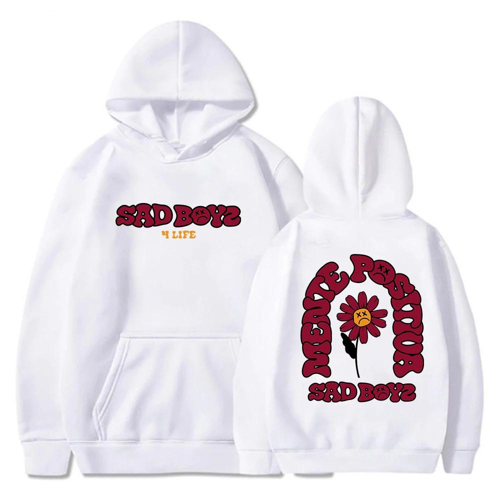 Junior H Sad Boyz Life Merch Flower Hoodie World Tour Long Sleeve Streetwear Women Men Hooded Sweatshirt Clothes