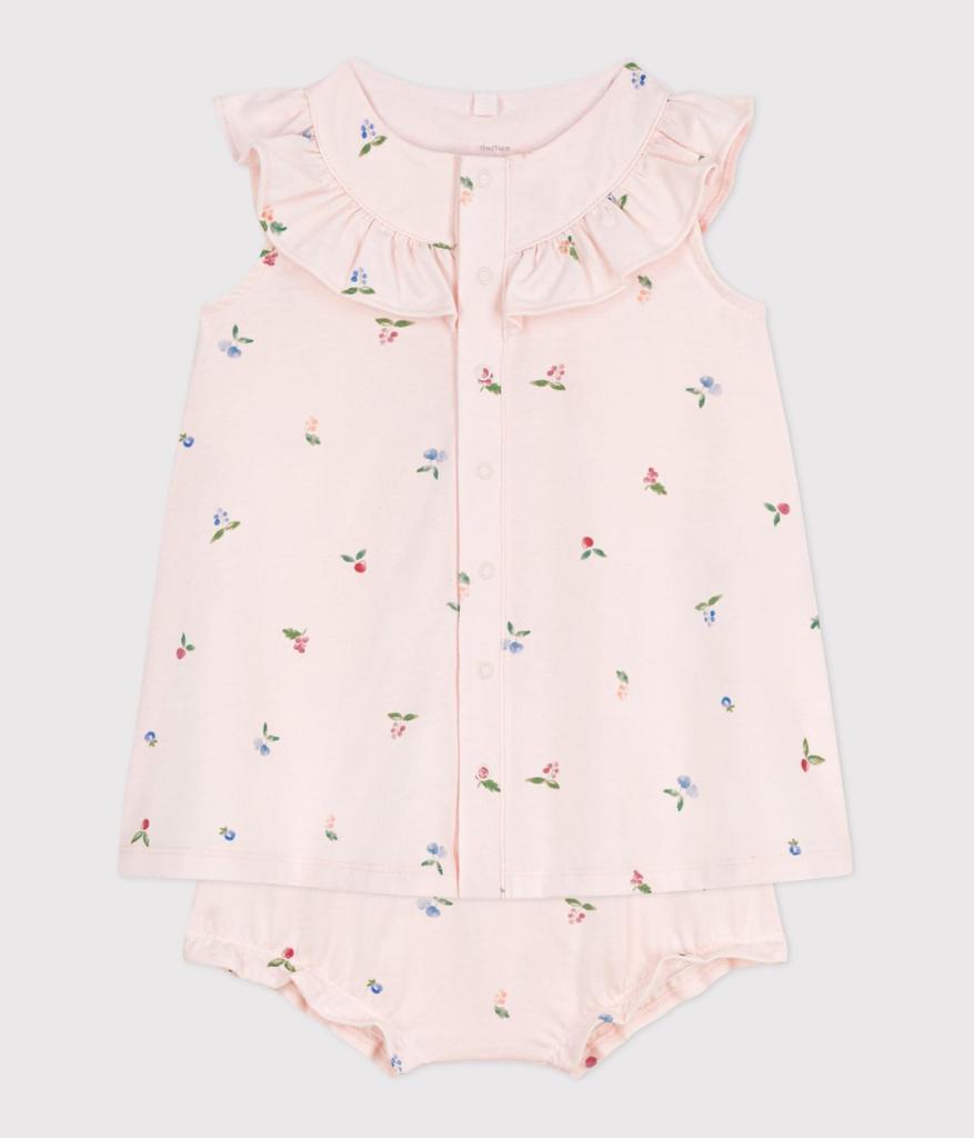 Dress and Bloomer Set A0CHH Light 18 Months 81cm [Petit Bateau] Pink/Multicolor