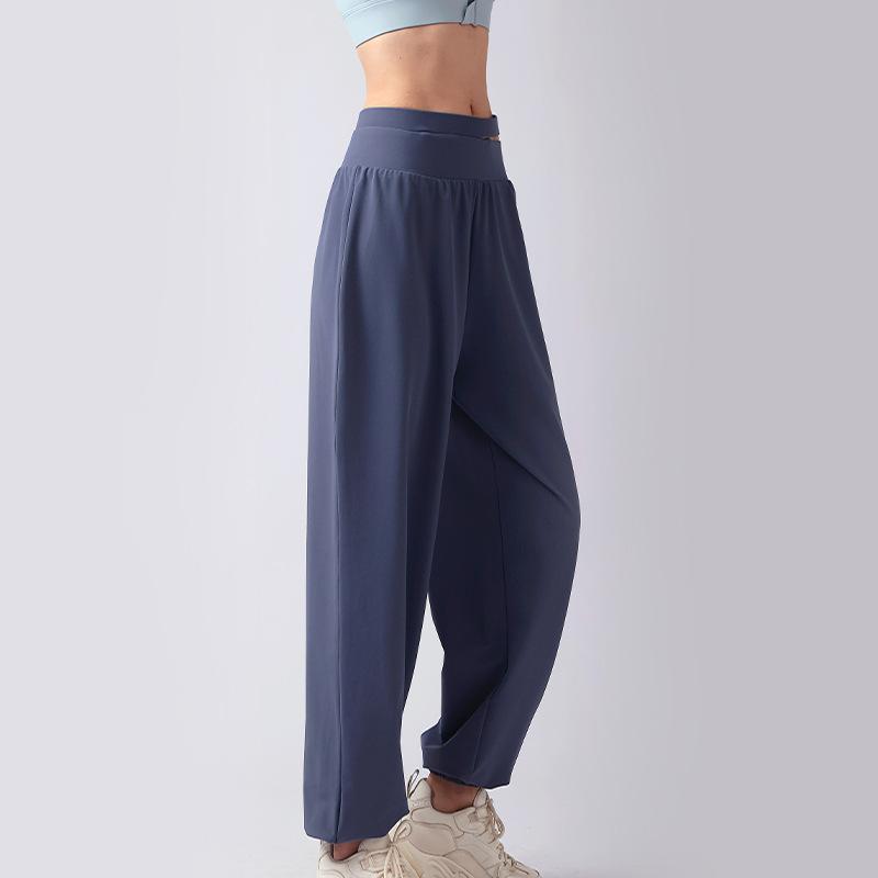 

Lulu high-waisted hollowed-out double-waisted sweatpants women s loose tied feet running fitness quick-drying trousers slim yoga pants xl( 65-72.5kg ) темно-синього кольору