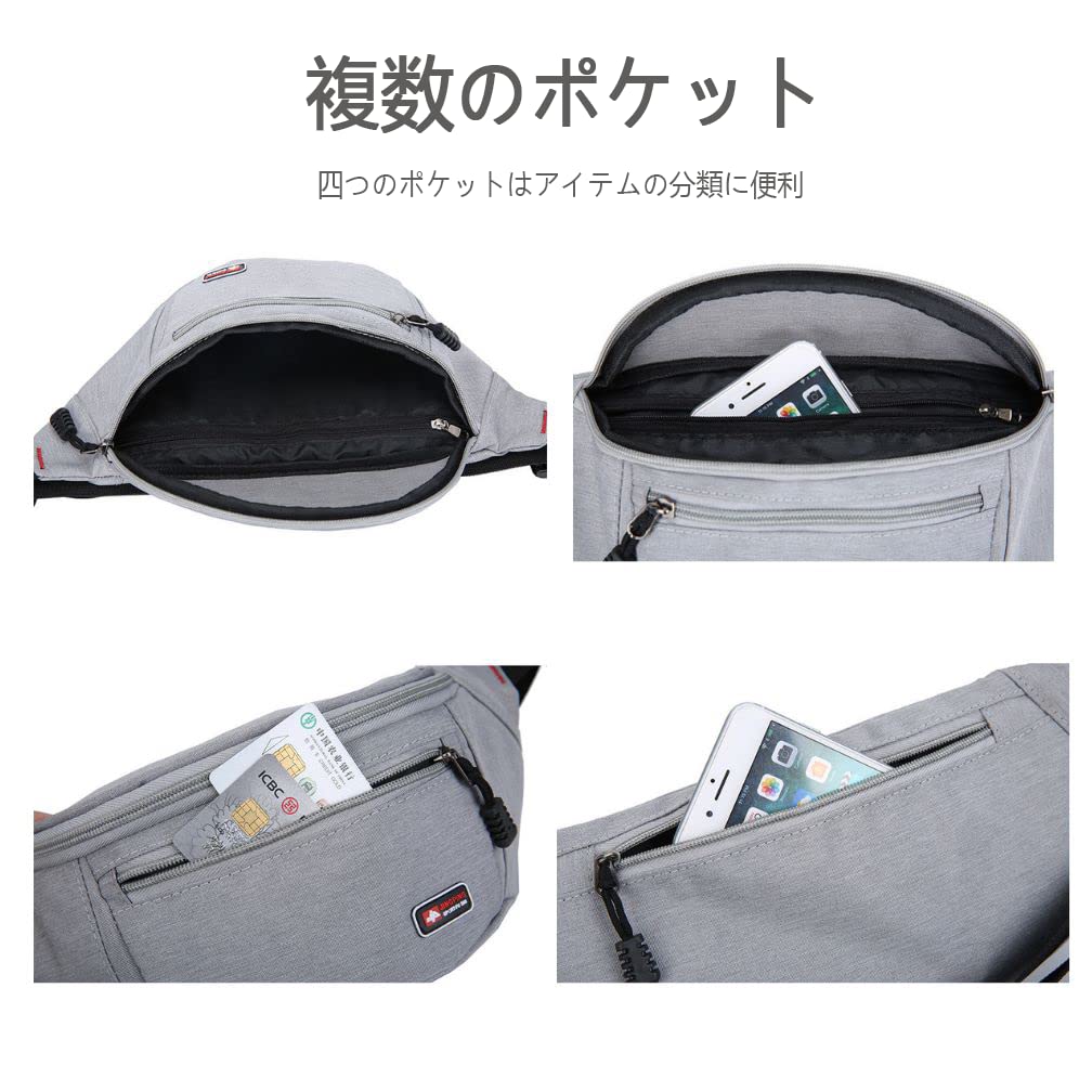 Neueins Waist Running Body Bag for Men and Pouch, Pouch, Women, Practical, Water-Repellent