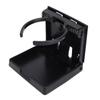 Boat Cup Holder Black Adjustable Folding Space Saving Water Bottle Holder for Boats Yachts RVs Cars Trucks