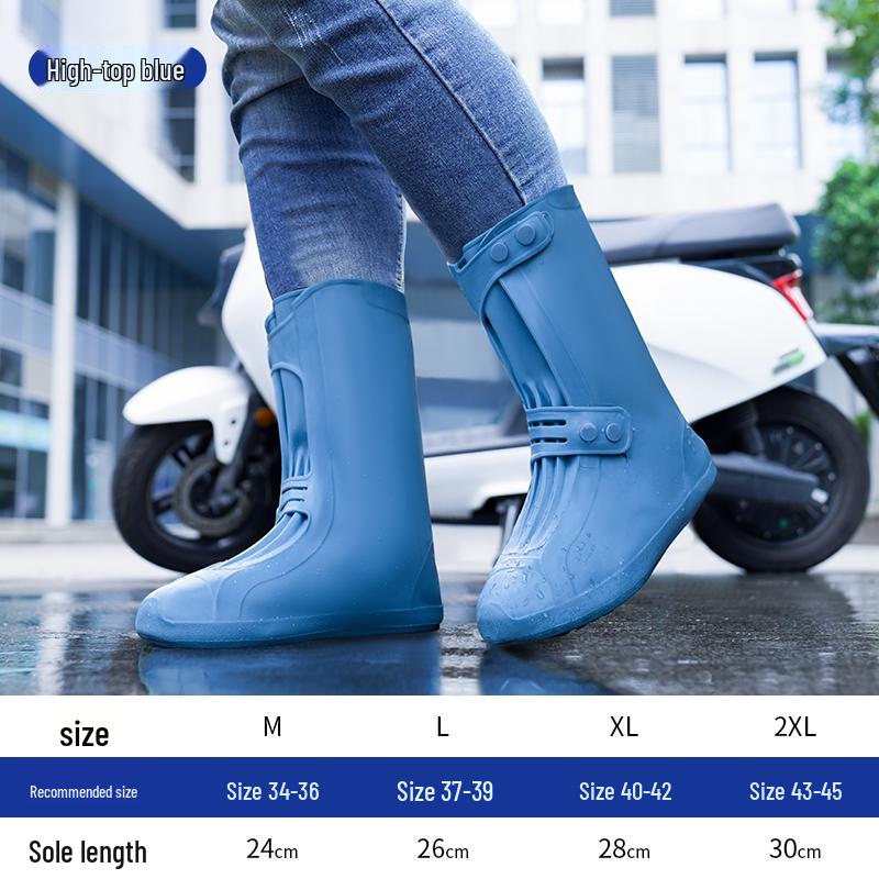 Unisex Waterproof Non-Slip Silicone Rain Boots - Wear-Resistant Overshoes for Mountaineering