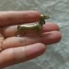 Statue Ornaments, 1pc Brass Dachshund Home Study Decoration Ornaments.