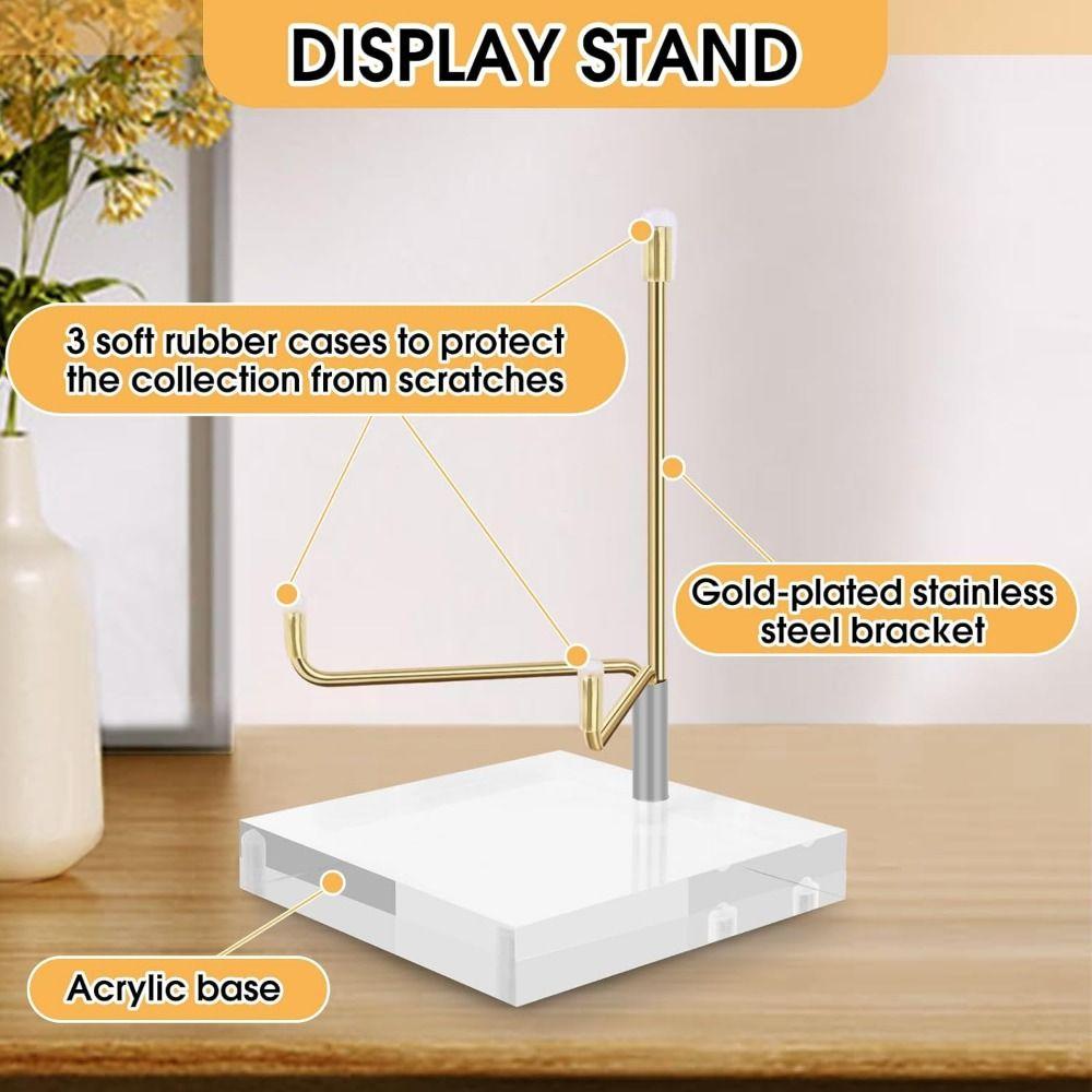 Adjustable Metal Arms Crystal Holder Soft Rubber Case Metal Mineral Rack Museum