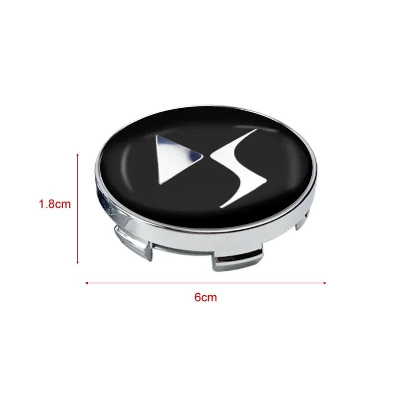 Tappo Coprimozzo Centrale per Cerchioni Auto 60mm Copricerchio Emblema Adesivi Per DS SPIRIT 2 3 4 5 6 7 DS2 DS3 DS4 DS5 DS6 DS7 Accessori Citroen