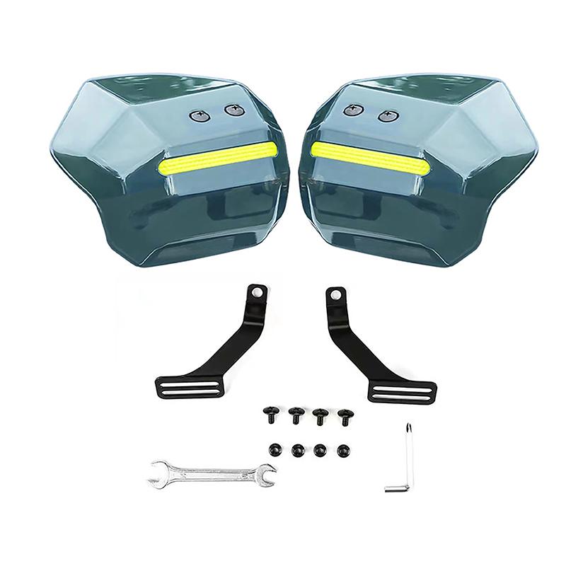 1 Set Wind Rain And Sun Protection Easy To Install Hand Guard For Scooter Motorcycle ATV With Night Reflective Strip