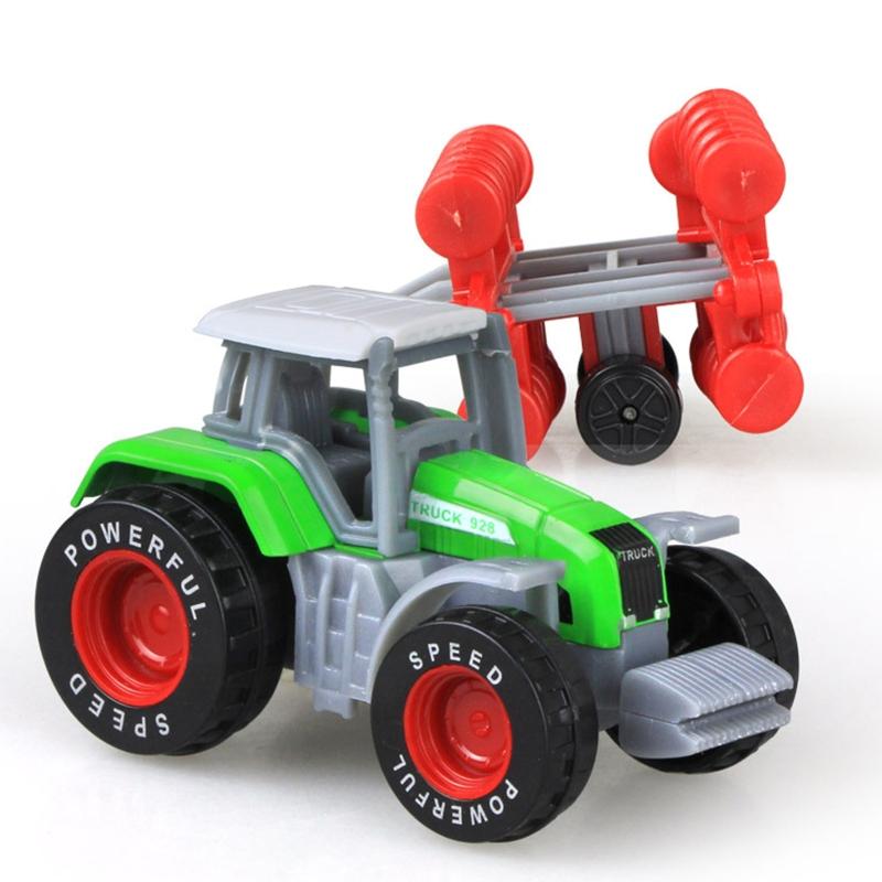 Novelty Children Pull Back Car Toys Grain Loader Harvesters Farm Tractor Pull Back Car for Play Toys Lawn Games Best Gif