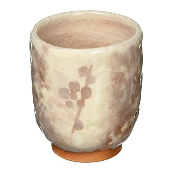 Kyoto ware, Kiyomizu ware, Kishin kiln, teacup, small, Shino white plum, UCS771-02