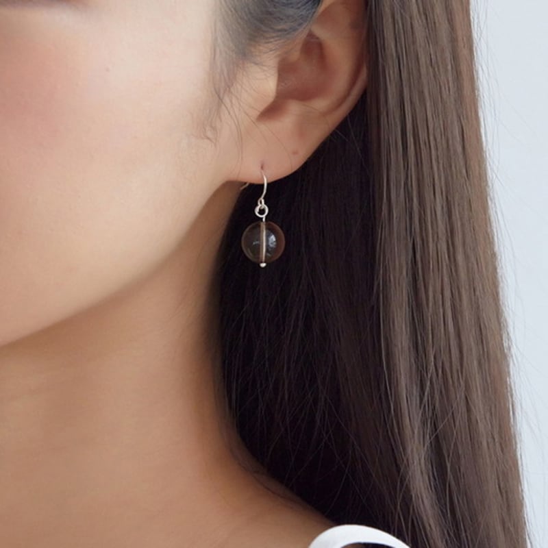 MERCURY Black Ball Drop Earring