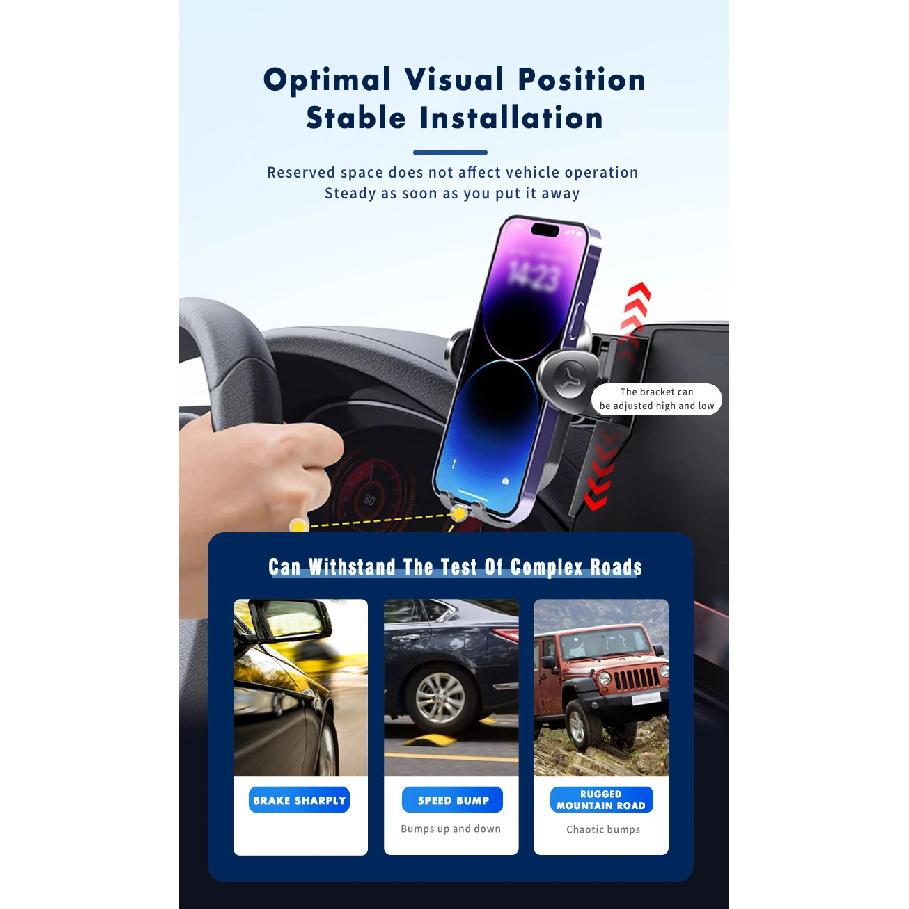 Screen Base Car Phone Holder Mount For Hyundai Tucson 2025 Central Control Dashboard Phone Holder Stand GPS Interior Accessories