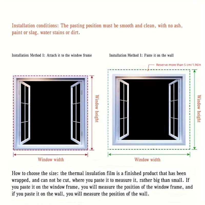 Home Easy-to-Install Windproof Thermal Film, Winter Sealing Window Draft Stopper Leak-Proof Curtain, High Transparency Thickened Plastic Sheet